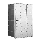 1400 Series Front-Loading Horizontal Mailboxes in Anodized Aluminum Finish – 17 Tenant Doors And 1 USPS Master Door