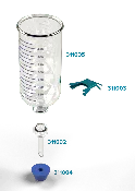 13mm Glass Microanalysis Holder, 500 ml, KG 13 B (For use with 25mm membranes)