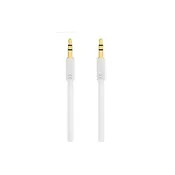 Auxiliary 3.5mm to 3.5mm Flat Cable, 4ft. (White)