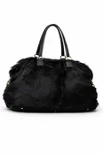 Cowhide Weekender Bag - Jet Black