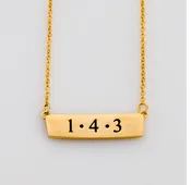 143 Forever Gold Horizontal bar