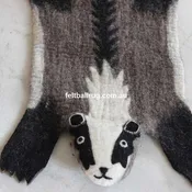 Animal Felt Rug Bob The Badger