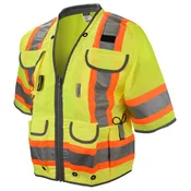 Radians SV55-3 Class 3 Heavy Duty Surveyor Safety Vest w/ Zipper, 7 Pockets