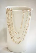 14k Gold Filled Oval link necklace