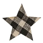 10/Set Black/White Plaid Star Bowl Filler