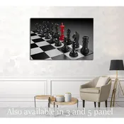 3D illustration of different chess figures and chess scenes №3235 Ready to Hang Canvas Print