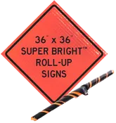 36″ x 36″ Roll-Up Signs – Super Bright™ Reflective Vinyl