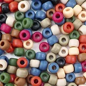 Americana Multicolor Mix (Matte) Plastic Pony Beads 6 x 9mm, 1500 beads