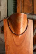 16" Purple Spiny Oyster Green Turquoise Rondels Necklace