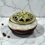 Brown Ceramic Incense Burner
