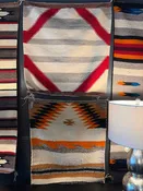 26"x31" Vintage Handmade Wool Throw Rug
