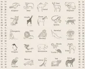 Animal Park Fun Pan Dove Block Panel Charcoal by Stacy Iest Hsu for Moda Fabrics | Panel 36" x 44" | 20968 21
