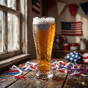 Beer-acuda- Bulk Custom Printed 16oz Pilsner Glass Made in the USA
