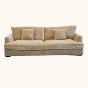 Aruba Tan 100" plush sofa