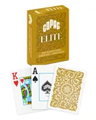 Copag Elite 100% Plastic Playing Cards - Poker Size (Standard) Jumbo Index Gold Single Deck