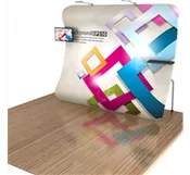 10′ VERTICAL WAVE ZIP UP TENSION FABRIC DISPLAY