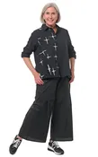 Farrah Womens Blouse in Black Galaxy