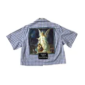 SL "Family Over Everything" Old Globe Cropped Shirt - Dress Shirt Size 15 1/2 34/35 (M) — Sew Loka