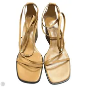 Sandals Heels Wedge By Cma In Brown, Size: 9.5