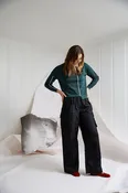 Sea Moss Mock Neck Line Sweater