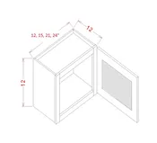 12" HEIGHT OPEN FRAME "STACKER" CABINETS - 1 Door TD- W1212GD