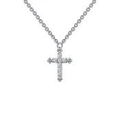 0.07 CTW Cross Necklace