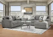 Affordable Furniture 6003 Posh Grey Reversible Sofa Chaise