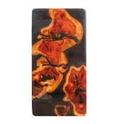 Black Resin w/ Wood Inlay Table Slab