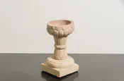 17th Century China, Sandstone Oil Lamp with Carved Lotus Design — ROBERT KUO