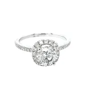 1.00 carat Diamond Halo ring (I2 - I) with 1.70 cttw. - 004-00190 — BBS Jewelers