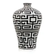 22" HAND PAINTED PORCELAIN VESSEL