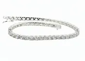 12cttw CZ Sterling Silver White Cubic Zirconia 7" Tennis Bracelet