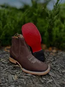 CUEVAS TRADITION | WESTERN ANKLE BOOTS | CODY | WIDE SQUARE TOE | NUBUCK BROWN | 085