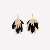 Medium Black & Gold Tropicalia Earrings