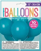 12" Latex Balloons  10ct - Teal