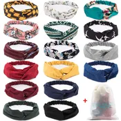 16 Pcs Boho Headbands for Women | Colorful Head Band Set,Hair Accessories