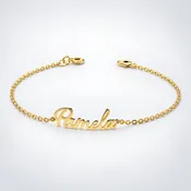 14K Gold Plated Custom Name Anklets Chain