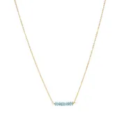 Bar Necklace - London Blue Topaz