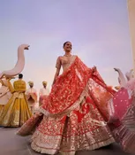 Abhinav Mishra amber lehenga set