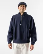 Aaron Levine Fleece Quarter Zip in Navy