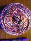 100% hand painted silk, purples — From The Mountain