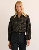 Arianna Animal Print Long Sleeve Blouse