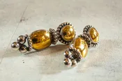 Dual Tone Silver Earrings