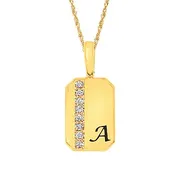 10KY-C Initial Pendant (A) 0.075CTW