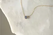 1.06ct Lab Diamond Bezel Set Solitaire Necklace