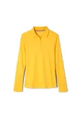 AK24HM  Girls Long Sleeve Interlock Polo with Picot Collar ( Feminine Fit) - With Madelaine Halmos Logo