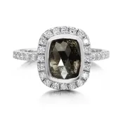 Black Diamond Halo Ring