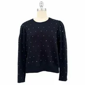 A.L.C. Black Rhinestone Sweatshirt — Size M