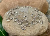 Sterling Silver Quarter Moon Bracelet