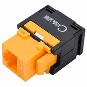 Cat6a Horizontal Keystone Jack UTP, Toolless 180 Degree